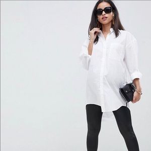 Maternity wet look leggings